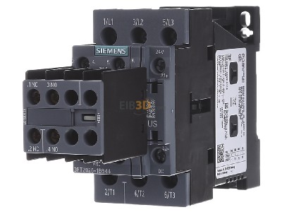 Frontansicht Siemens 3RT2026-1BB44 Schtz 24VDC 11kW/400V 3p 