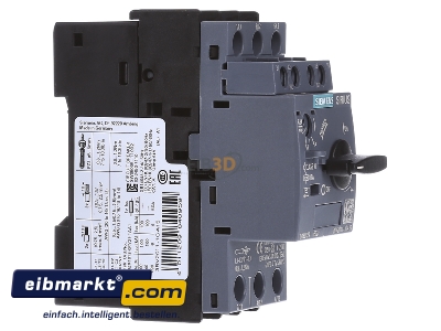 View on the left Siemens Indus.Sector 3RV2011-1GA15 Motor protective circuit-breaker 6,3A 

