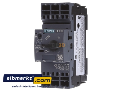Front view Siemens Indus.Sector 3RV2021-4BA20 Motor protective circuit-breaker 20A
