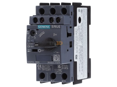 Front view Siemens 3RV2011-1FA15 Motor protection circuit-breaker 5A 
