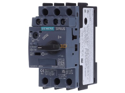 Frontansicht Siemens 3RV2011-0JA15 Leistungsschalter Motor 0,7-1A 