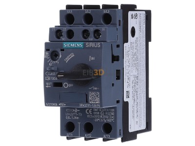 Front view Siemens 3RV2011-1JA15 Motor protection circuit-breaker 10A 
