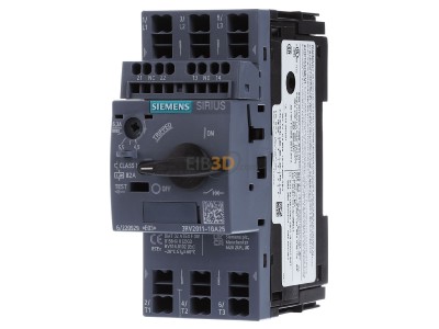 Frontansicht Siemens 3RV2011-1GA25 Leistungsschalter Motor 4,5-6,3A 