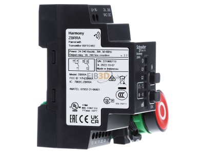 View on the left Schneider Electric XB5RFA02 Complete push button 
