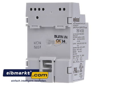 Back view WAGO Kontakttechnik 787-1002 DC-power supply 85...264V/22,8...26,4V
