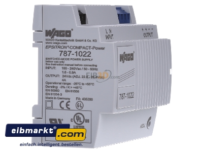 View on the left WAGO Kontakttechnik 787-1022 DC-power supply 85...264V/24V
