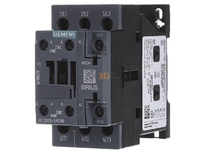 Frontansicht Siemens 3RT2025-1AD00 Schtz 7,5kW/400V 42VAC S0 