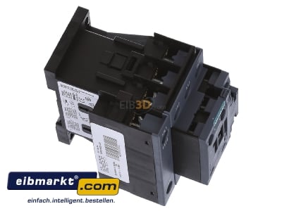 View top left Siemens Indus.Sector 3RT2325-1AB00 Magnet contactor 15,5A 24VAC 0VDC
