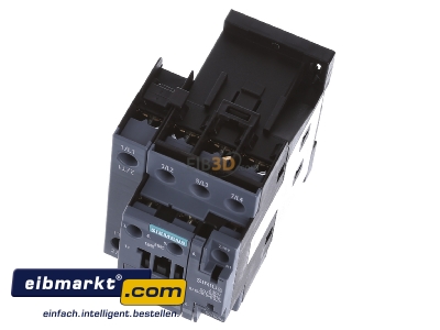 View up front Siemens Indus.Sector 3RT2325-1AL20 Magnet contactor 15,5A 230VAC 0VDC - 
