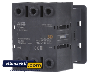 Front view ABB Stotz S&J OT63FT3 Safety switch 3-p
