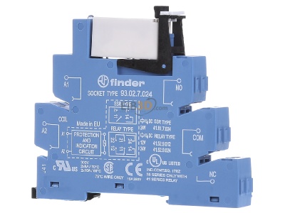 Front view Finder 38.01.7.024.0050 Switching relay DC 24V 16A 

