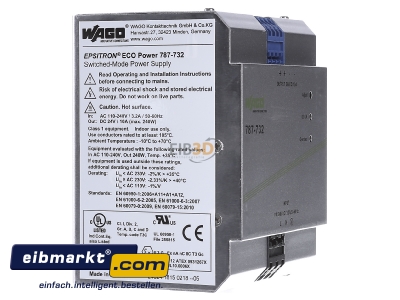 View on the left WAGO Kontakttechnik 787-732 DC-power supply 85...264V/22...28V 
