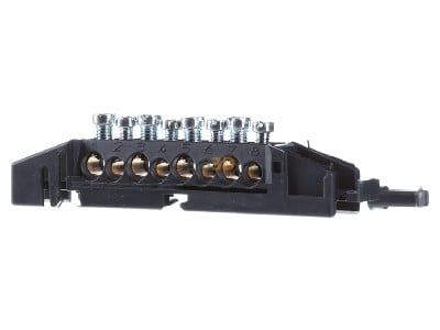 Front view Schneider Electric 13576 Grounding rail for distribution board 
