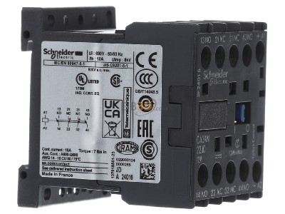 View on the left Schneider Electric CA3KN22JD Auxiliary relay 12VDC 2NC/ 2 NO 
