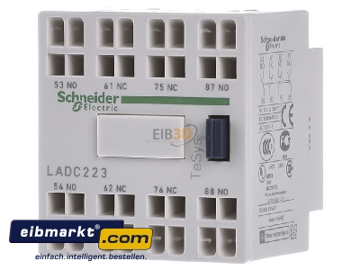 Frontansicht Schneider Electric LADC223 Hilfsschalterblock 2S, 2 