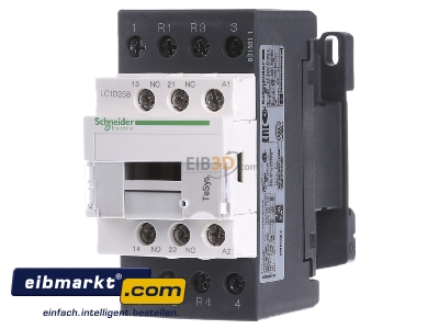 Front view Schneider Electric LC1D258E7 Magnet contactor 25A 48VAC 
