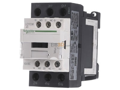 Front view Schneider Electric LC1D38JD Magnet contactor 38A 12VDC 
