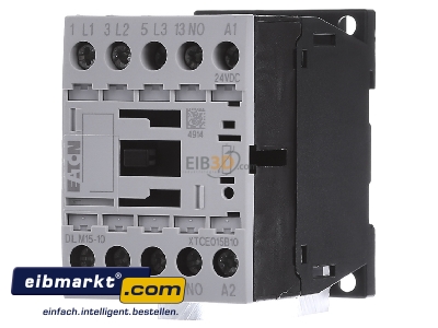 Front view Eaton (Moeller) DILM15-10(24VDC) Magnet contactor 15A 24VDC
