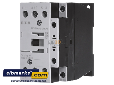 Front view Eaton (Moeller) DILM32-10(230V50HZ) Magnet contactor 32A 230VAC - 
