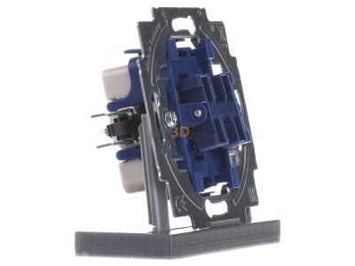 View on the left Busch Jaeger 2000/5 US Series switch flush mounted blue 
