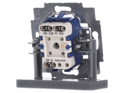 Back view Busch Jaeger 2000/5 US Series switch flush mounted blue 
