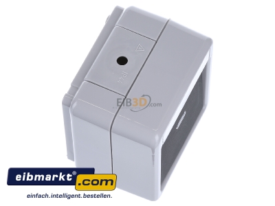 View top left Gira 011630 Two-way switch surface mounted grey
