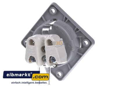Back view Berker 841852526 Socket outlet protective contact grey
