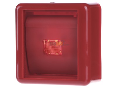 Front view Jung 860 WGL RT Cover plate for switch/push button red 
