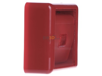 View on the left Jung 860 WGL RT Cover plate for switch/push button red 
