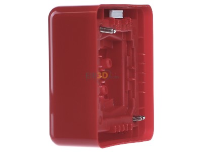 View on the right Jung 860 WGL RT Cover plate for switch/push button red 
