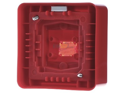 Back view Jung 860 WGL RT Cover plate for switch/push button red 

