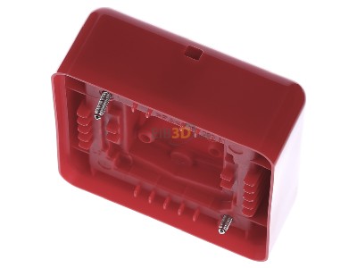 Top rear view Jung 860 WGL RT Cover plate for switch/push button red 
