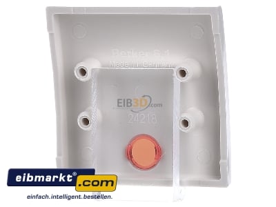 Back view Berker 16218982 Cover plate for switch/push button white

