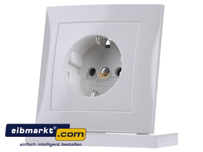 Front view Berker 47428989 Socket outlet protective contact white
