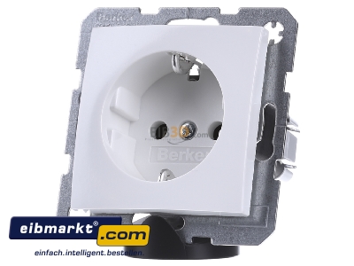 Front view Berker 47438989 Socket outlet protective contact white
