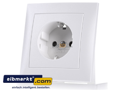 Front view Berker 47229909 Socket outlet protective contact white 
