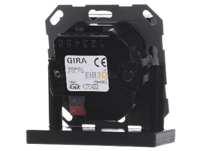 Back view Gira 210028 EIB, KNX room thermostat, 
