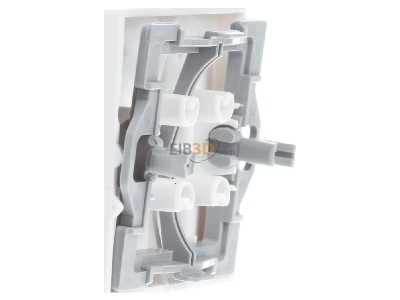 View on the right Gira 029527 Cover plate for switch/push button white 
