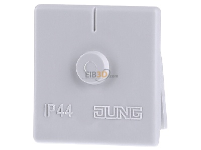 Front view Jung 190-354 Cable entry closed grey 
