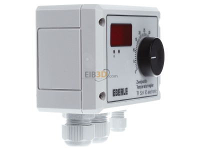 View on the left Eberle TR 524 93 Room thermostat 

