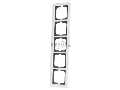 Front view Busch-Jaeger 1725-84 Frame 5-gang white 
