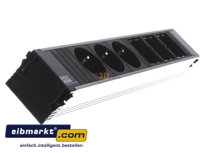 View on the left Bachmann 912.006 Socket outlet strip black
