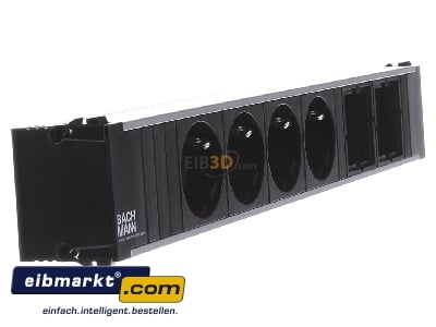 View on the left Bachmann 912.007 Socket outlet strip black
