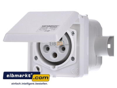 Front view Berker 568001 Architectural socket CEE 16A-socket 6h
