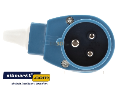 Frontansicht CEE-Winkelstecker 3-polig 16A Verbind.systeme 578101 Berker 578101