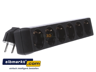 View on the left Bachmann 381.141S Socket outlet strip black
