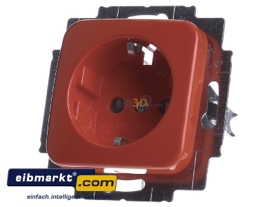 Front view Busch-Jaeger 20 EUCKS-14-212 Socket outlet protective contact orange
