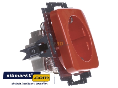 View on the left Busch-Jaeger 20 EUCKS-14-212 Socket outlet protective contact orange
