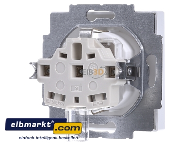 Back view Busch-Jaeger 20 EUCKS-884 Socket outlet protective contact white
