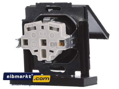 Back view Busch-Jaeger 20 EUK-885 Socket outlet protective contact black 
